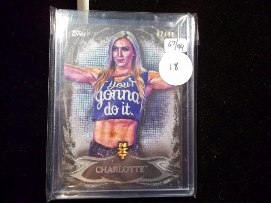 Charlotte Wwe Wrestling Diva Card Numbered 67/99