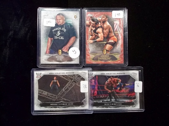 John Cena Samoa Joe Wwe Wrestling Collector Card Thick Stock Card 75 Point