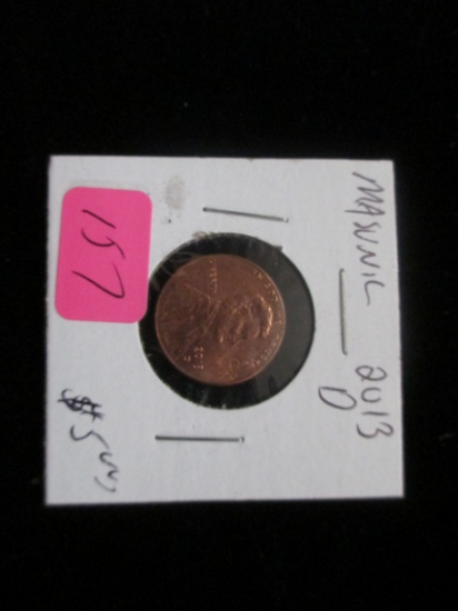 2013d Masonic Penny