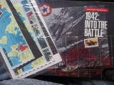 Wwii 1942 Into The Battle Book With Mint Stamps $15.95