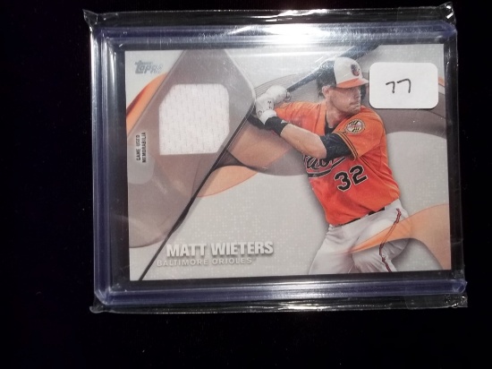 Matt Wieterss Baltimore Orioles Game Worn Jersey Card