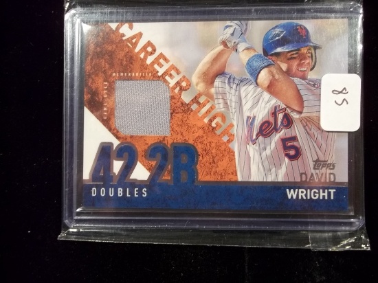 David Wright New York Mets Career Year Jersey Card