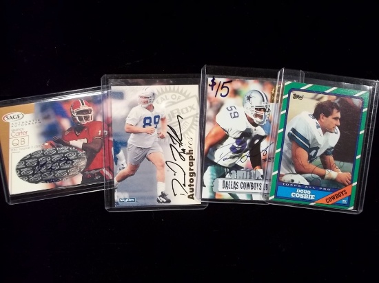 Dallas Cowboys Autographed Football Card