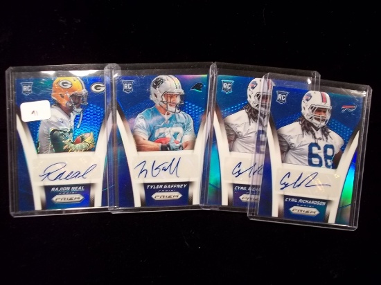 Panini Prizm Football Blue Parallel Auto Rookie Card Short Print Numbered To 75