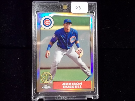Addison Russell Chicago Cubs 30th Anniversary Of 1987 Topps Gold Parallel Insert