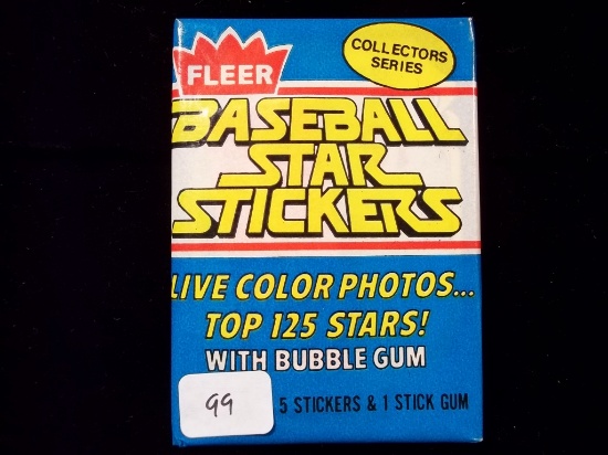 1981 Fleer Baseball Star Stickers Wax Pack Top 125 Stars Loaded With Hofers