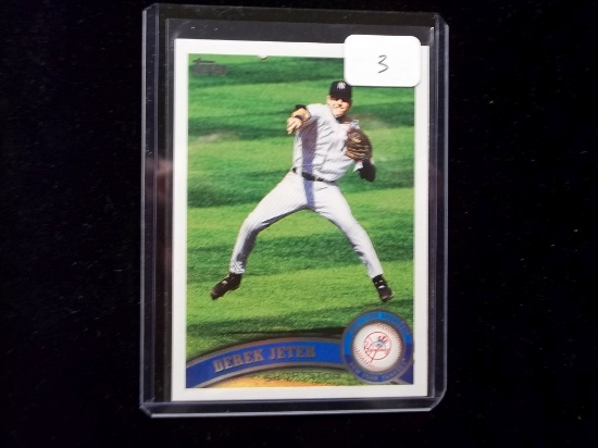 Derek Jeter New York Yankees Baseball Card Mint In Top Loader