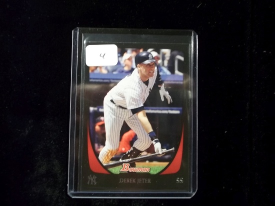 Derek Jeter New York Yankees Baseball Card Mint In Top Loader
