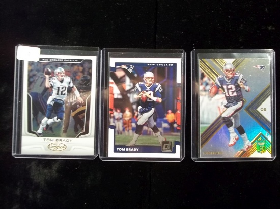 Tom Brady New England Patriots Premium 3 Card Lot