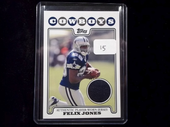 Felix Jones Dallas Cowboys Game Worn Jersey Card