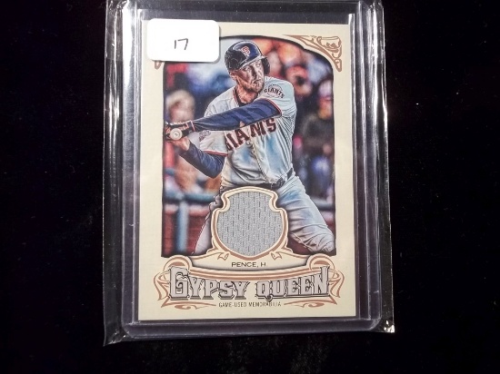 Hunter Pence San Fransisco Giants Gtpsy Queen Game Used Jersey Card
