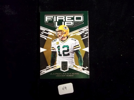 Aaron Rodgers Green Bay Packers "fired Up" Insert Card