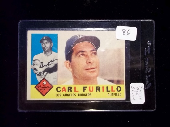 Carl Furillo La Dodgers 1960 Topps Baseball Card #408 Nr Mint