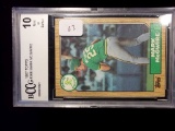 Mark Mcgwire Oakland A's 1987 Topps Graded Card 10 Mint Or Better