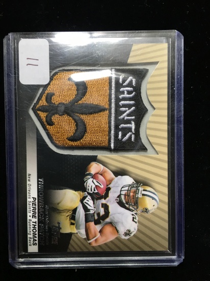 New Orleans Saints Pierre Thomas Throwback Team Logo Patch Card Nice