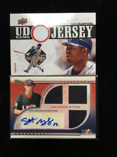 Usa Team Baseball Game Used Jersey Card