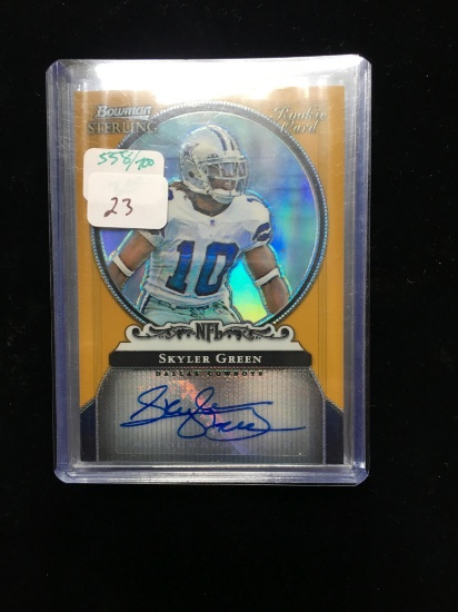 Skyler Green Dallas Cowboys Bowman Sterling Auto Rookie Card 558/700 Made