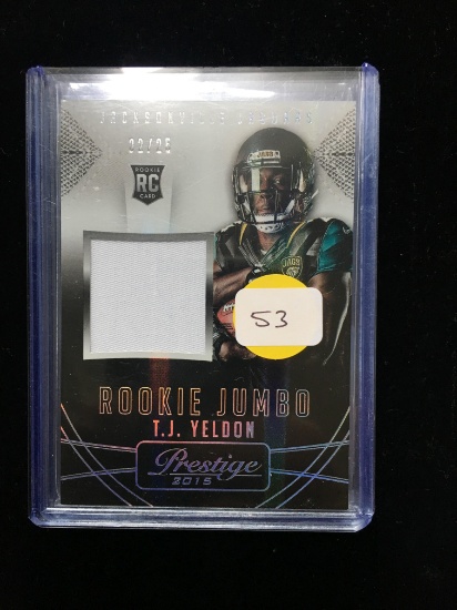 T.J. Yeldon Jacksonville Jags Rookie Jumboe Jersey Relic Super Short Print 02/25