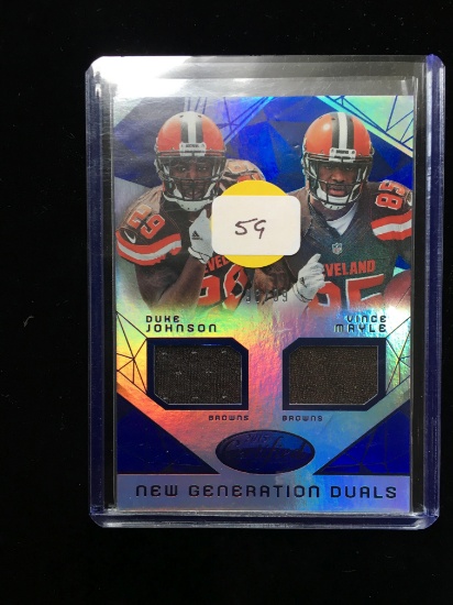 New Generation Cleveland Browns Numbered Dual Jersey Relic Card 98/99 Sp