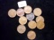United States Coins Lot Of 16 Assorted Wheat Cent Penny 1950-1959