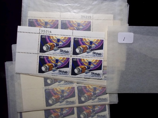 United States Postage Stamps Mint Plate Block Lot Of 16 Blocks Skylab $6.40 Face