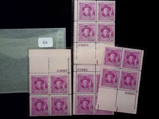 United States Stamps Mint Plate Block Joel Chandler Harris
