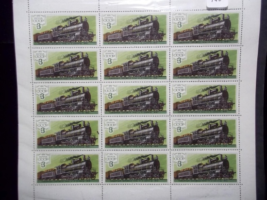 World Postage Stamps Russia Cccp Soviet Union Uncut Mint Sheet 1979 3k