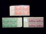 United States Postage Stamp War Stamp Plate Blocks Grant, Sherman, Washington, Greene