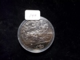 Pewter Merry Christmas Challenge Coin Token In Air Tite Capsule