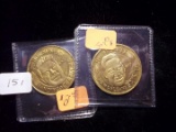 Pinnacle Quarterback Club Limited Edition Qb Coins Jim Everett Saints/junior Seau