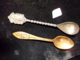 Collectible Travel Spoons Copper Death Valley Cali. And Norge Silver Plate