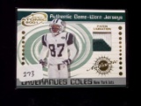 Laveranues Coles Jets 2 Colored Early Game Used Patch Jersey Card