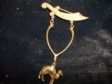 Shriners Rare Hat Pin Decoration Camel 