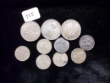 Lot Of 80% Silver Canadian Coins 10 Cent And 25 Cent Pieces $1.45 Face