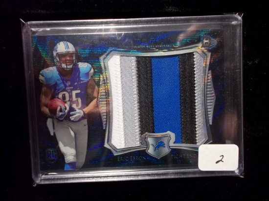 Eric Ebron Lions (colts) Sick Rookie 4 Color Patch Card