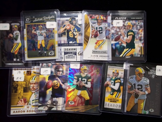 Aaron Rodgers Green Bay Packers Nfl Football Card Mint In Top Loader