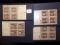 Untited States Postage Stamps Mint Plate Block Lot Famous Americans Lot