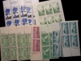 Lot Of 10 United States Postage Stamps Mint Plate Blocks