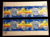 Mint Stamp Sheets 18c Space Exploration Benefiting Mankind Top & Bottom