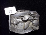 Pewter Belt Buckle Pin Tails Waterfowl Usa