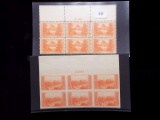 Us Mint Plate Block  stamp  # 748 And 757 National Parks Series