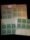 Us Mint Plate Block 6 Stamp block Washington Irving 1 Cent Stamp