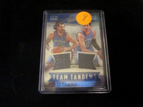 2016-7 Steven Adams And Enes Kanter Double Jersey Card And Numbered 145/149