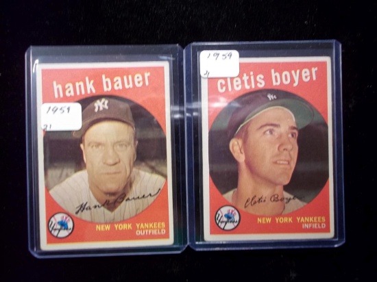1959 Topps Baseball Superstar Card Lot Ex+ Or Beter