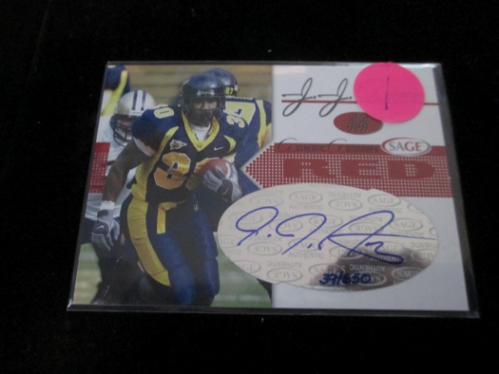 Jj Arrington Signiture Card And Numbered 39/650