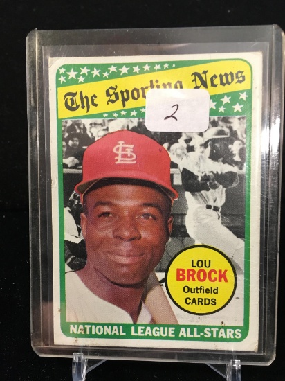 1969 Topps Sporting News Lou Brock N.L. All-star