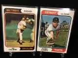 1974 Topps Baseball Norm Cash And Jim Palmer