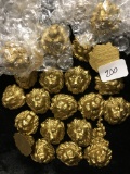 Decorative Miniature Gold Lions Heads