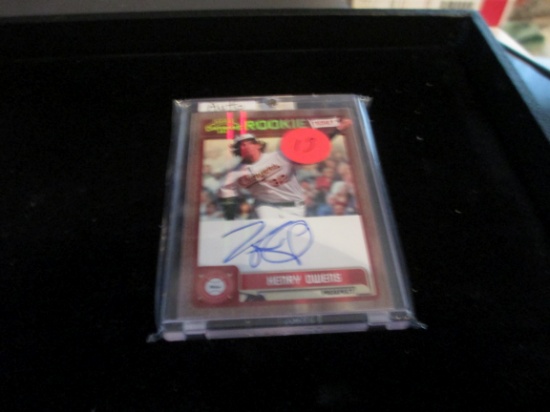 Henry Ownens Signiture Card Rookie