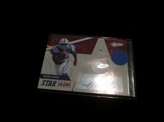 Delone Carter Signiture And Jersey Card